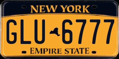 NY license plate GLU6777