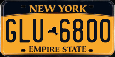 NY license plate GLU6800