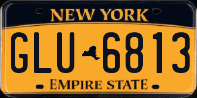NY license plate GLU6813