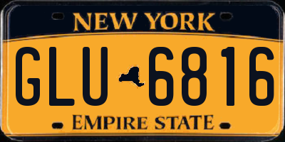 NY license plate GLU6816