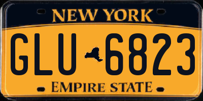 NY license plate GLU6823