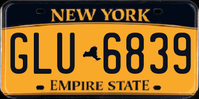 NY license plate GLU6839