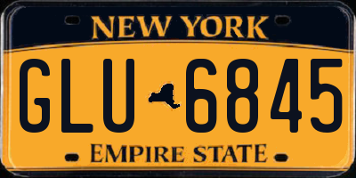 NY license plate GLU6845
