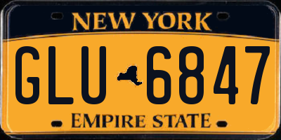 NY license plate GLU6847