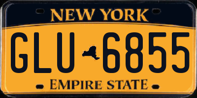 NY license plate GLU6855