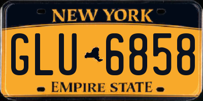 NY license plate GLU6858