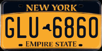NY license plate GLU6860