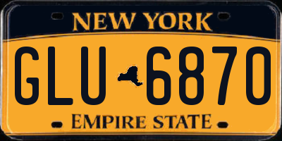 NY license plate GLU6870