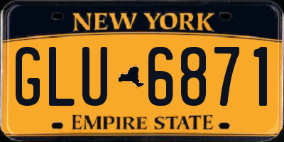 NY license plate GLU6871