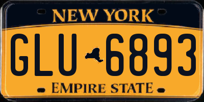 NY license plate GLU6893