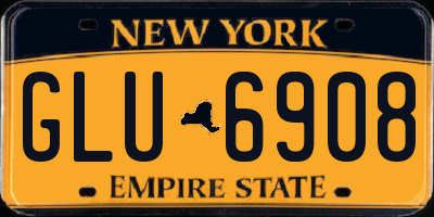 NY license plate GLU6908