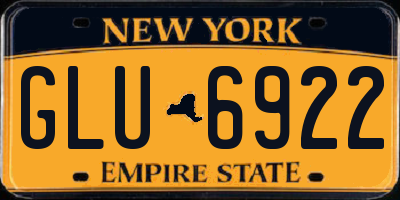 NY license plate GLU6922