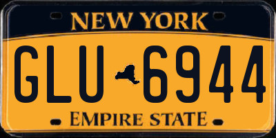 NY license plate GLU6944