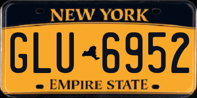 NY license plate GLU6952