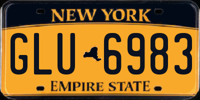 NY license plate GLU6983