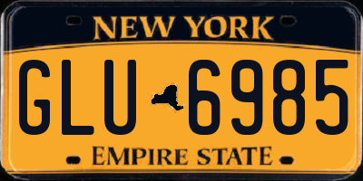 NY license plate GLU6985