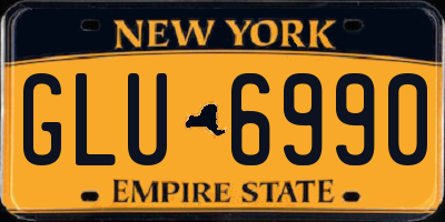 NY license plate GLU6990