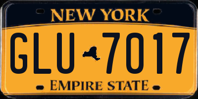 NY license plate GLU7017