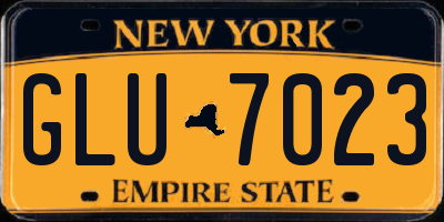 NY license plate GLU7023