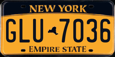 NY license plate GLU7036