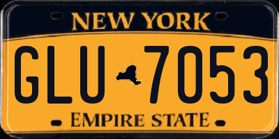 NY license plate GLU7053