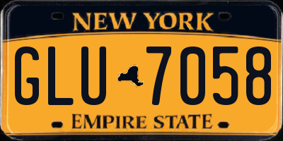 NY license plate GLU7058