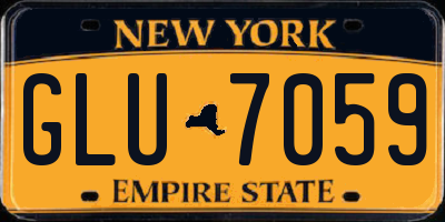 NY license plate GLU7059