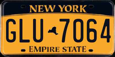 NY license plate GLU7064
