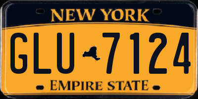 NY license plate GLU7124