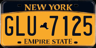 NY license plate GLU7125