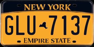 NY license plate GLU7137