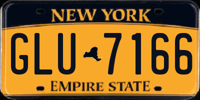 NY license plate GLU7166