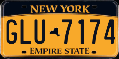 NY license plate GLU7174