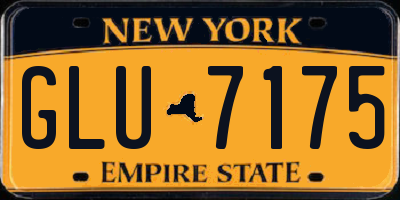 NY license plate GLU7175