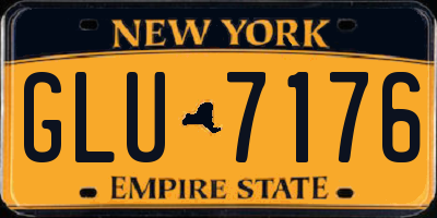 NY license plate GLU7176