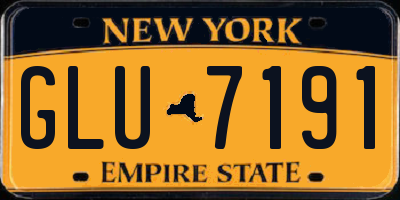 NY license plate GLU7191