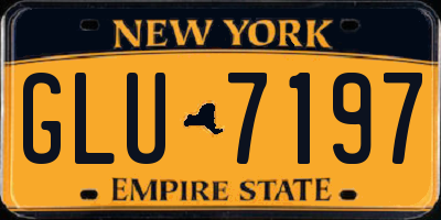NY license plate GLU7197