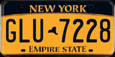 NY license plate GLU7228