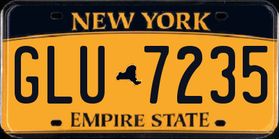 NY license plate GLU7235