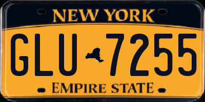 NY license plate GLU7255