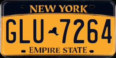 NY license plate GLU7264