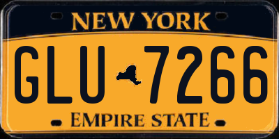 NY license plate GLU7266