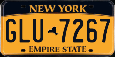 NY license plate GLU7267