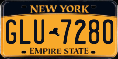 NY license plate GLU7280