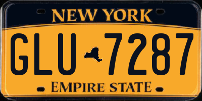 NY license plate GLU7287
