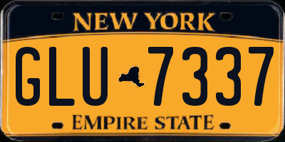 NY license plate GLU7337