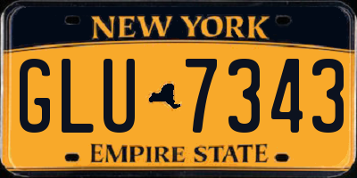NY license plate GLU7343