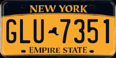 NY license plate GLU7351