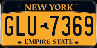 NY license plate GLU7369