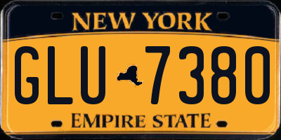 NY license plate GLU7380